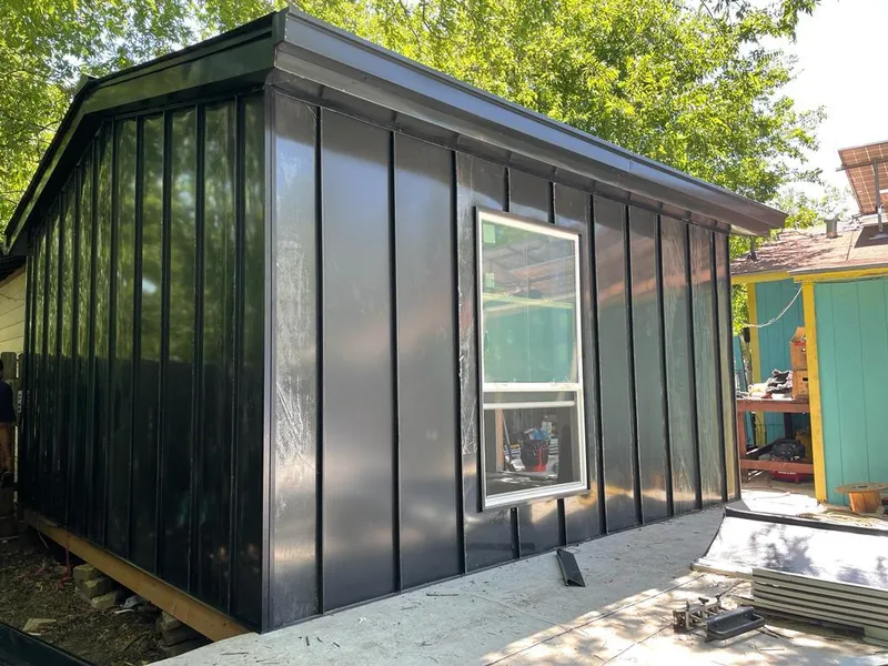 Black standing seam metal wall panels for Metal Roof Installation in Travilah